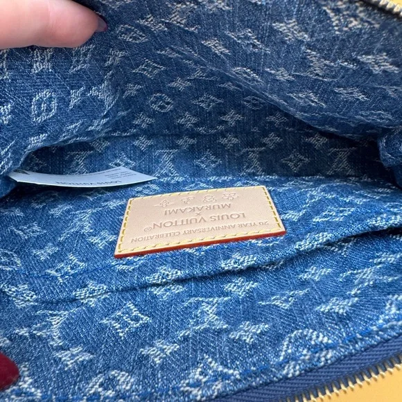 🍒NEW RARE🍒 Louis Vuitton Denim Cherry Pochette - Full Set - Picture 10 of 14